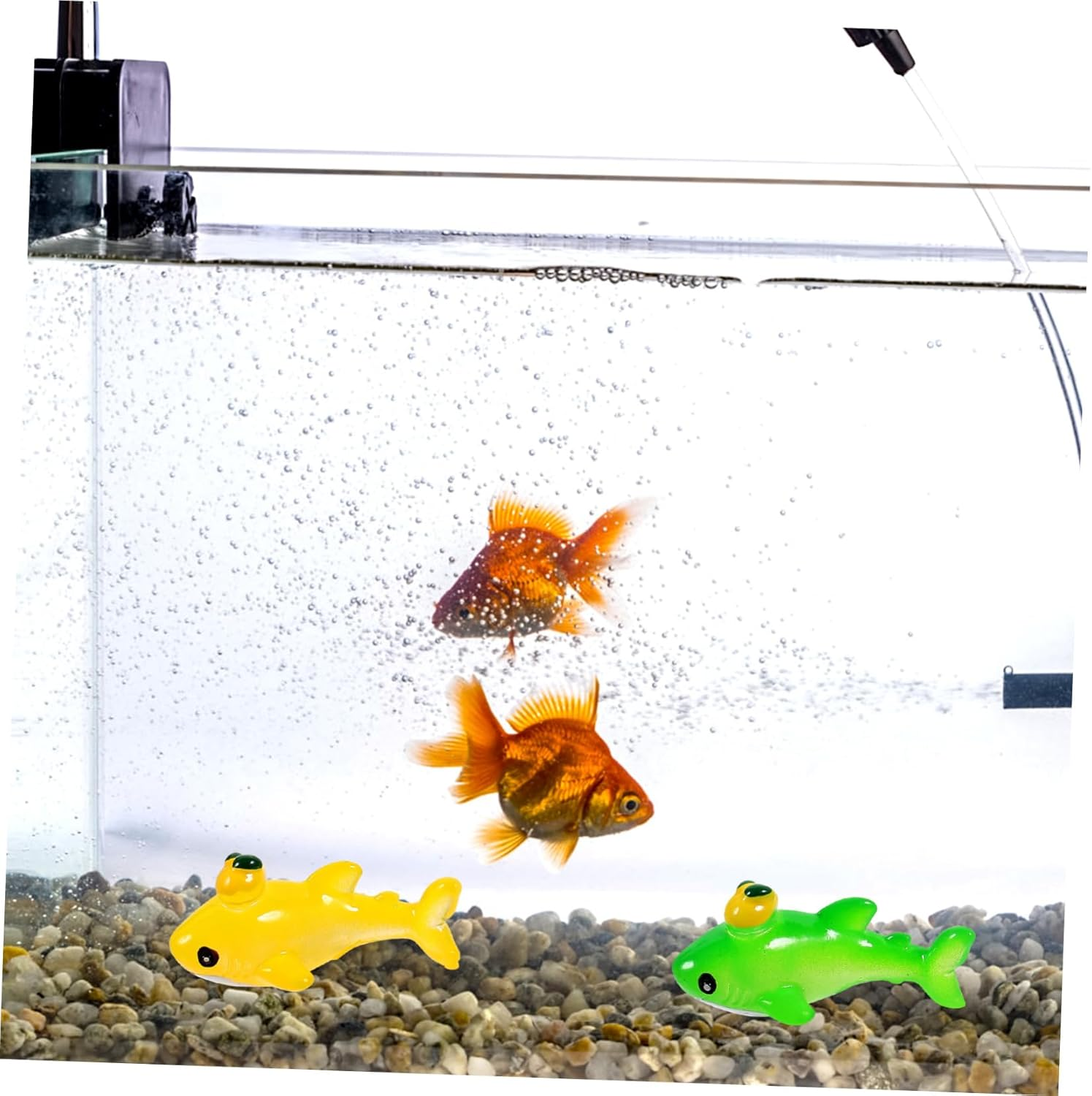 HANABASS 4Pcs Miniature Whale Figurines Cute Animal Statues for Fish Tank and Decor Vivid Craft for Aquatic Landscape and Home Decoration