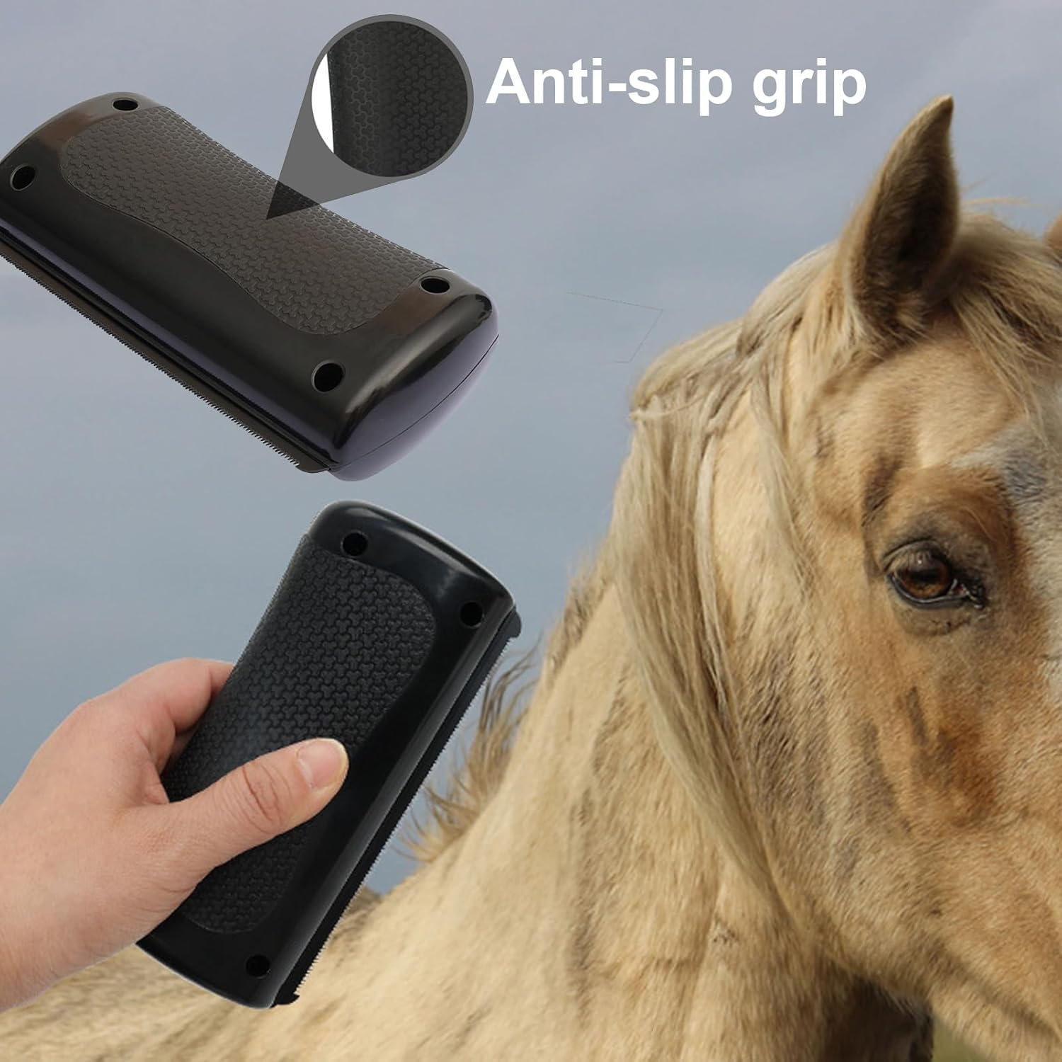 Grooming Deshedding Brush for Cats, Dogs and Horses, Hair and Fur Removal Tool image number 1