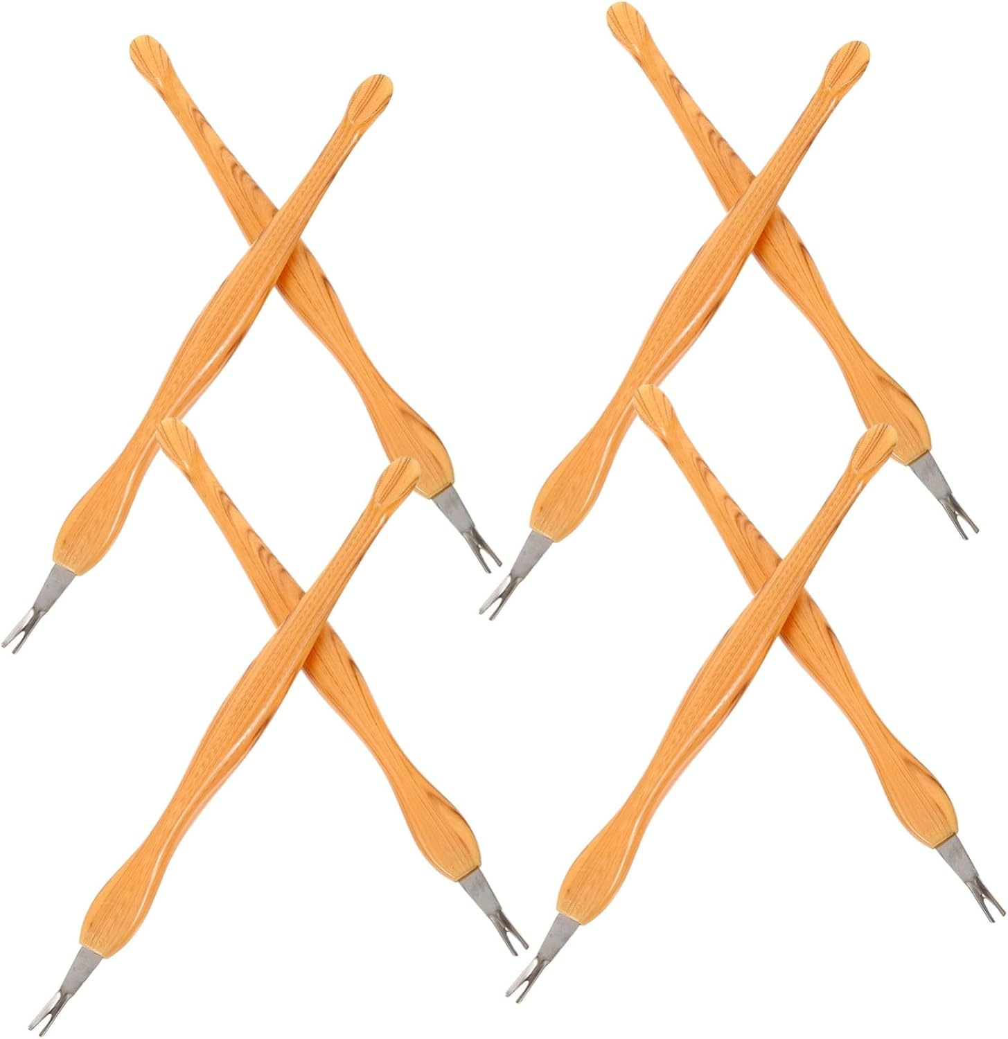 SHERCHPRY 10Pcs Stainless Steel Cuticle Pusher Tool Nail Art Pushers Manicure Cuticle Remover for Women image number 5