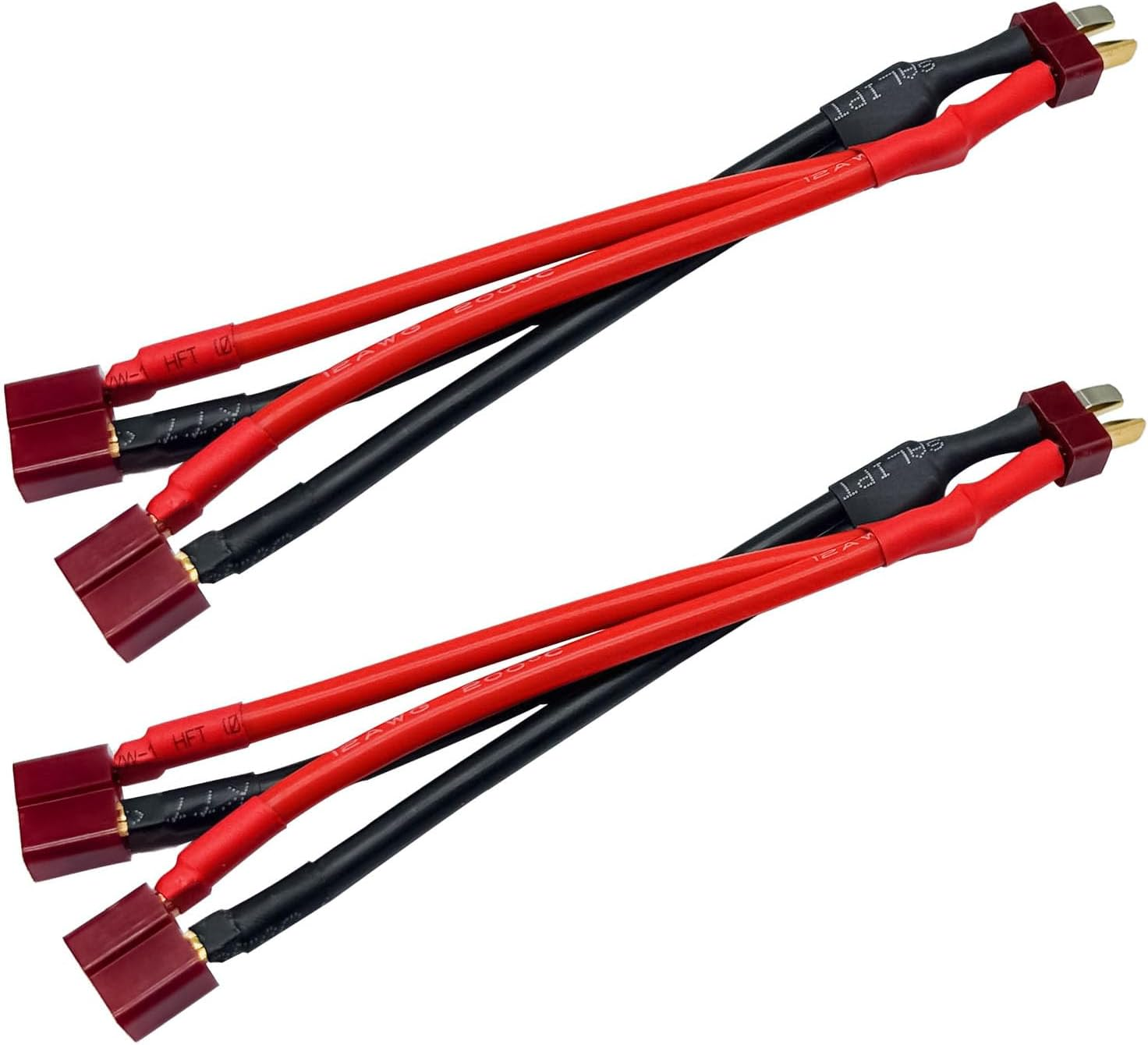 FLY RC 2Pcs XT60 Parallel Battery Connector Cable Extension Y Splitter for DJI Phantom RC Mode Helicopter Quadcopter image number 3