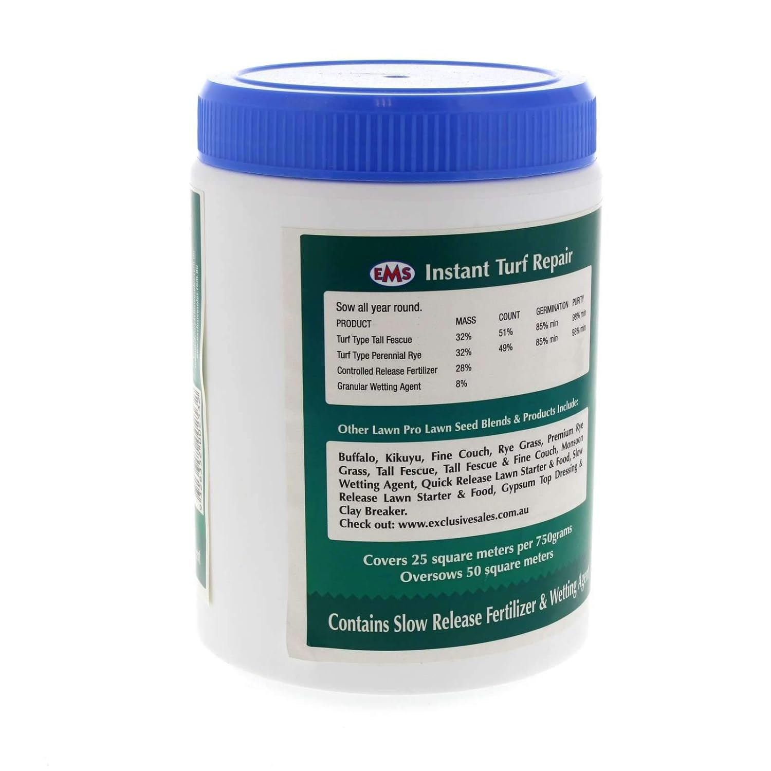 Lawn Pro Instant Turf Repair Blend Grass Seed 750Gm EMS Garden Premium Quality image number 5