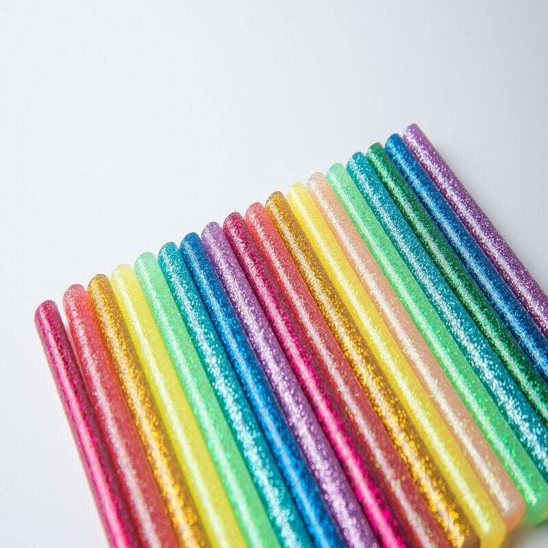 AIMALL 50PCS Colored Glitter Hot Melt Glue Gun Sticks for Arts Craft Wedding Card image number 3