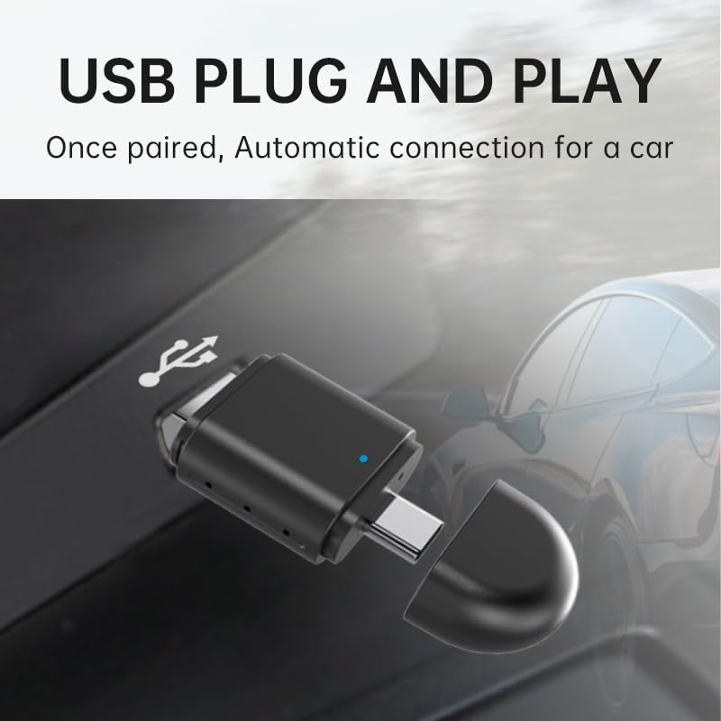 2 in 1 Wireless Carplay Adapter, Plug & Play Magic Link Carplay Stable Fast Connection, Convert Factory Wired to Wireless Carplay Dongle/Android Auto Adapter for 2016+ Cars