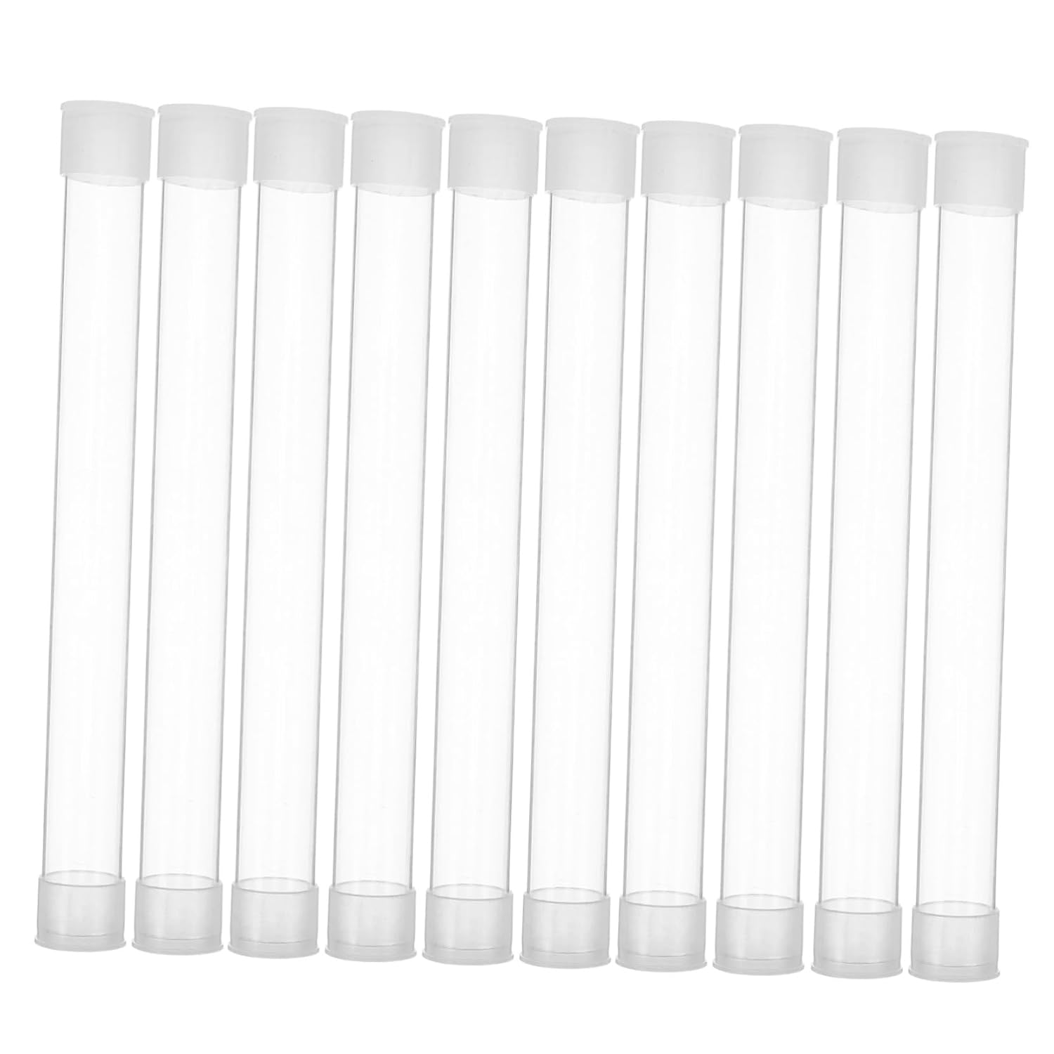 Cabilock 10Pcs Thermometer Case Plastic Tube Protective Storage Container for Travel Home Clinic Use Transparent Needle Organizer image number 6
