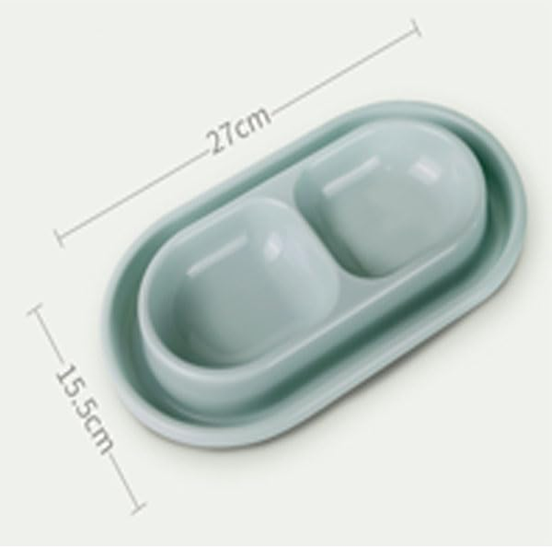 Limcryspp Anti-Ant Cat and Dog Food Bowl, 25-Ounceanti-Slip Pet Food Water Bowl, Suitable for Indoor and Outdoor Dog and Cat Lifting Feeding Bowl (Grey) - Blue image number 5