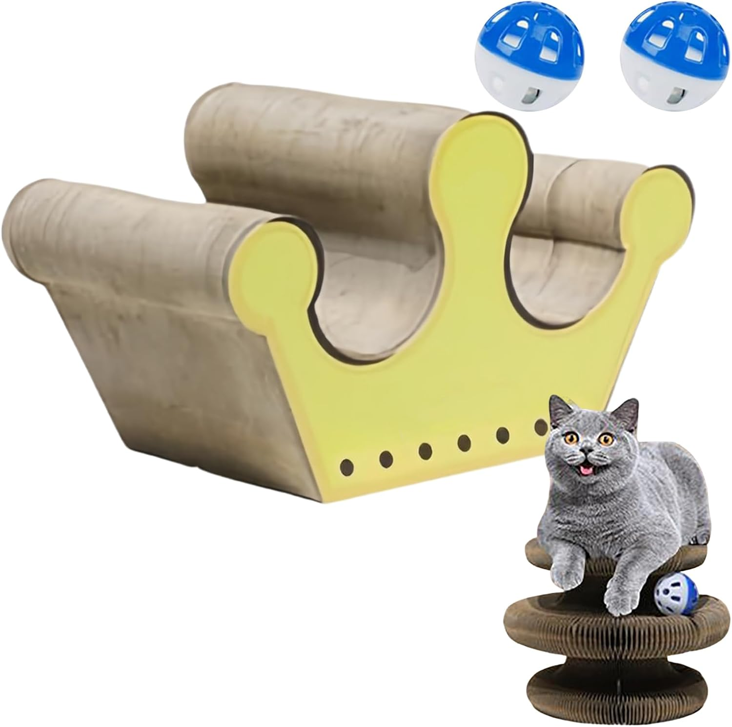 Cat Scratching Pad, Magnetic Cat Scratching Cardboard, Kitten Bed Scratch Rest Corner for Claws Climbing Indoor Outdoor Furniture Living Room Floor Bedroom image number 4