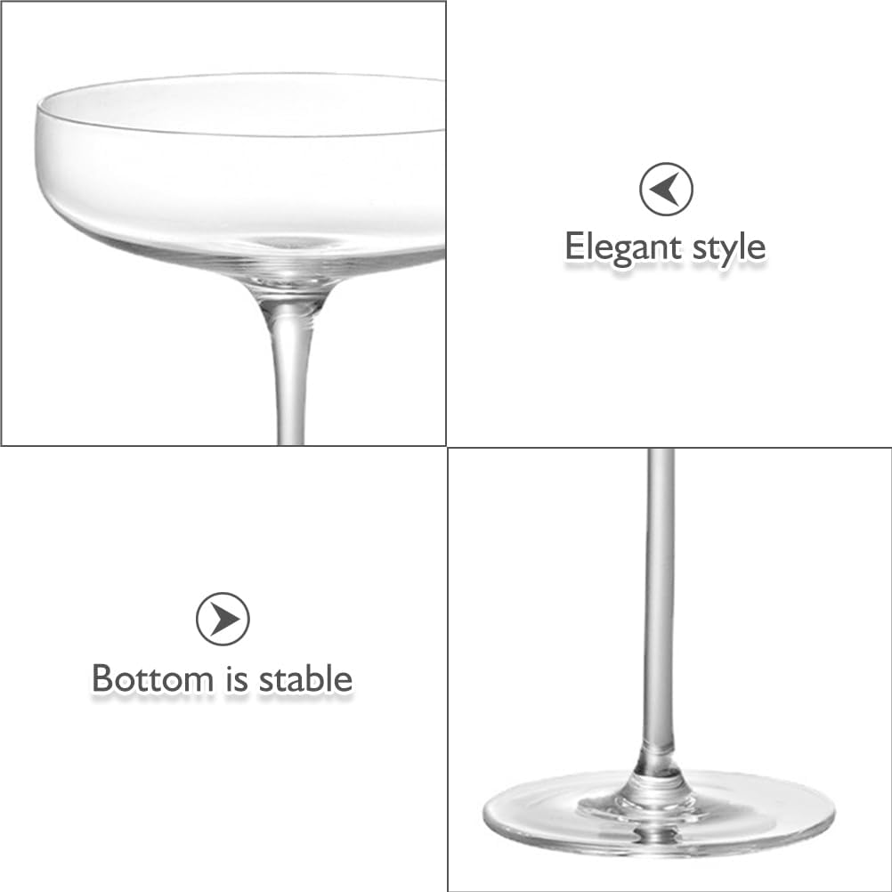 Angoily Vintage Coupe Glasses Crystal Cocktail Glass Martini Glasses Drinking Glasses Cocktail Glassware Drink Glass image number 4