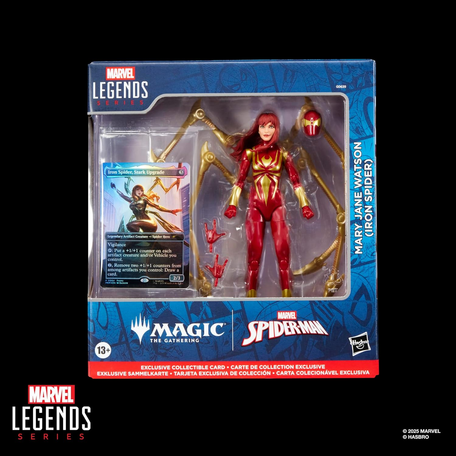 Marvel Legends Series Magic: the Gathering Mary Jane Watson (Iron Spider), 6-Inch Spider-Man Action Figure; Exclusive Foil Collectible Card Game Trading Card image number 5