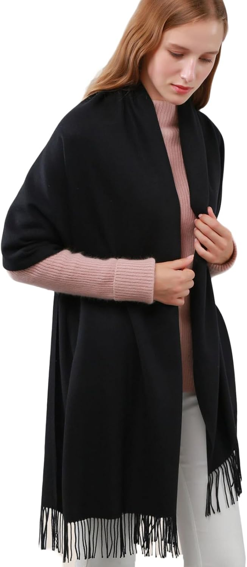 Lopsity Women'S Scarf Pashmina Shawls and Wraps Soft Large Scarves Solid Color for for Evening Dresses Travel Office Winter Wedding