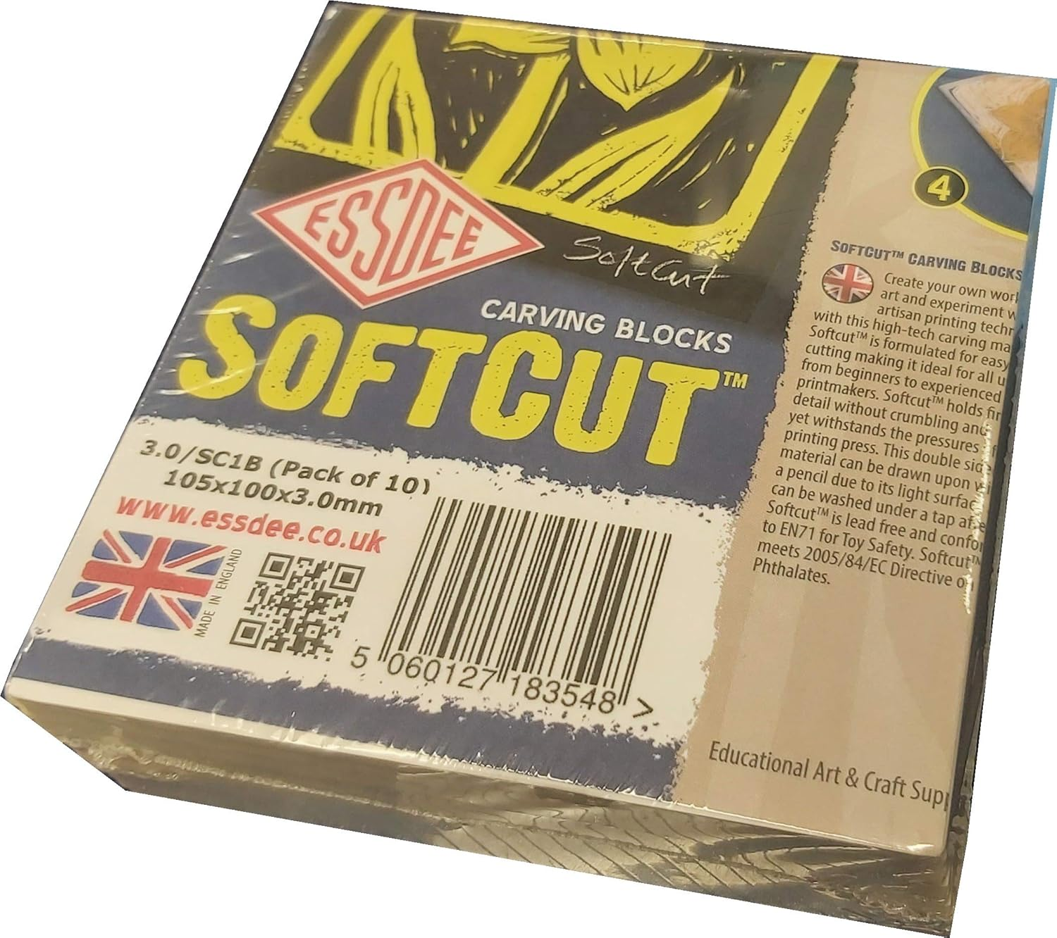 SOFTCUT Printing Blocks - 100X100X3Mm (Pack 10) image number 1