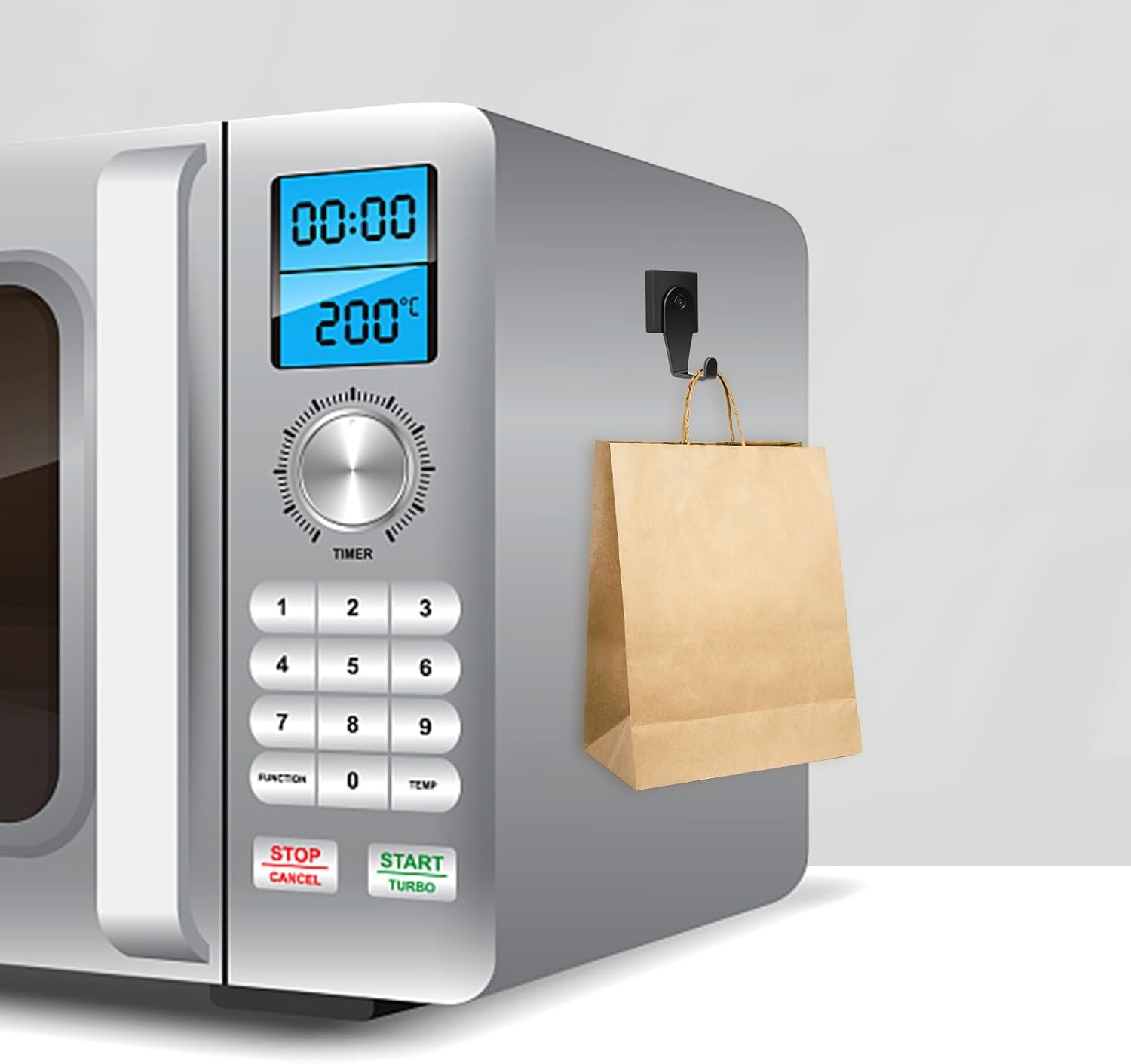 FYY Magnetic Wreath Hanger - 2 Pack Heavy Duty Magnets with Hook for Refrigerator Christmas Decoration Magnetic Hooks for Metal Front Door, Cruise Hook Hanger for Hanging Cabins Grill Coat Sqpattern 1 image number 3