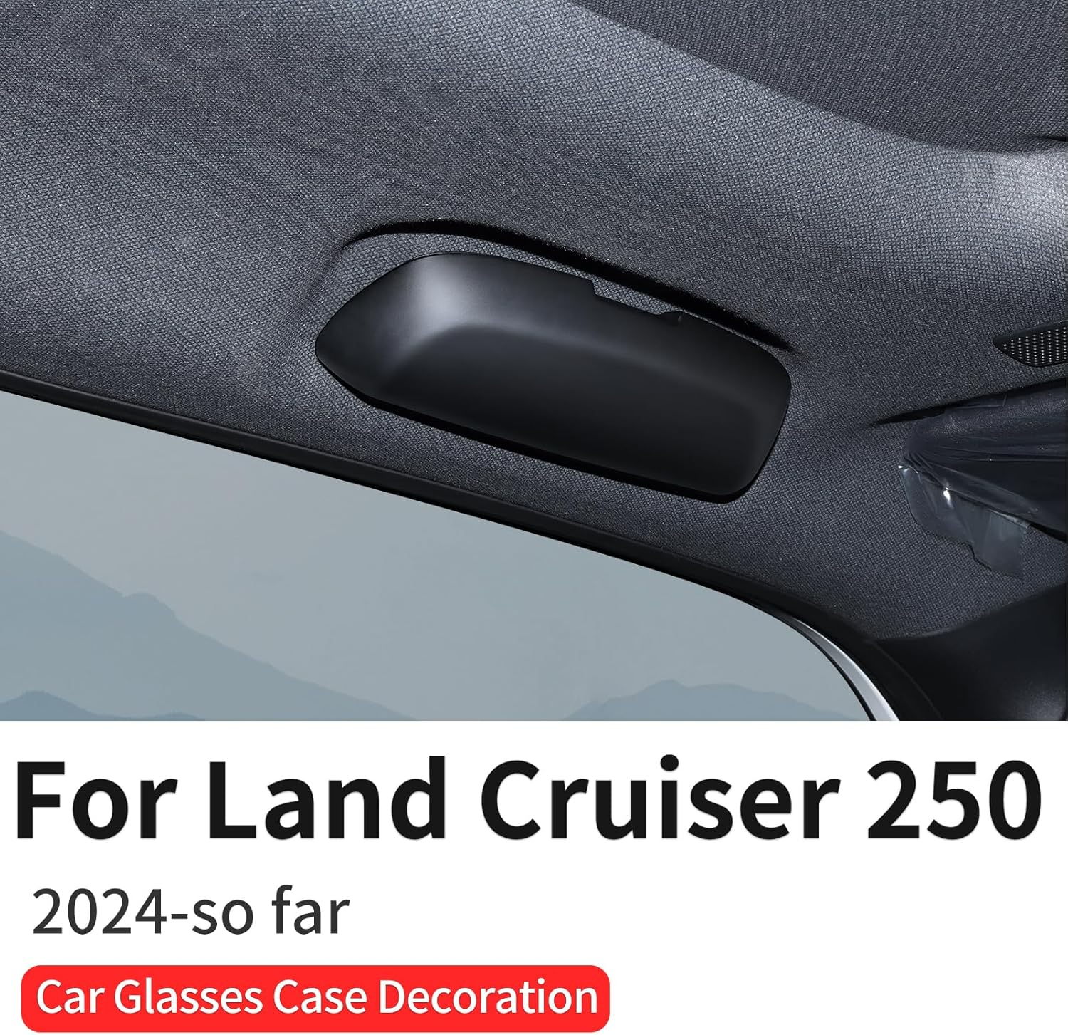 Car Glasses Case for 2024 2025 Toyota Land Cruiser Prado 250 1958 Lc250 J250 Car Glasses Frame Storage Box Sunglasses Accessories Interior Modification (Black) image number 5