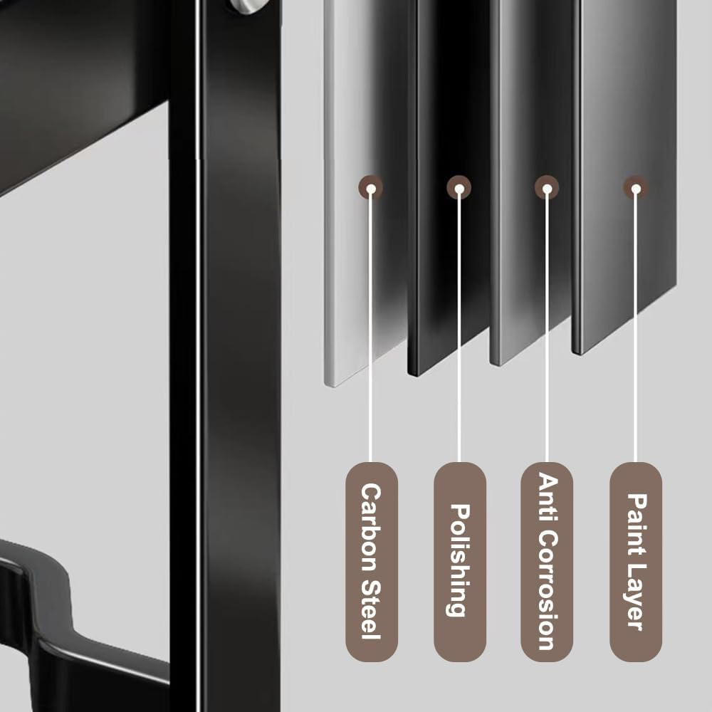 Dish Drying Racks for Kitchen Counter Large Capacity Double-Layer Dish Drying Rack - with Knife/Utensil & Cutting Board Holder, Drainage Tray image number 5