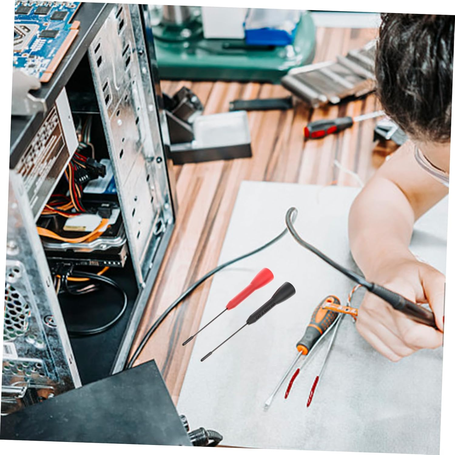 WHAMVOX Test Needle Test Lead Probe Multimeter Diagnostic Tool with 2Mm Jack Stainless Steel Pointed Tips 2Pcs for Automotive and Industrial Use image number 4