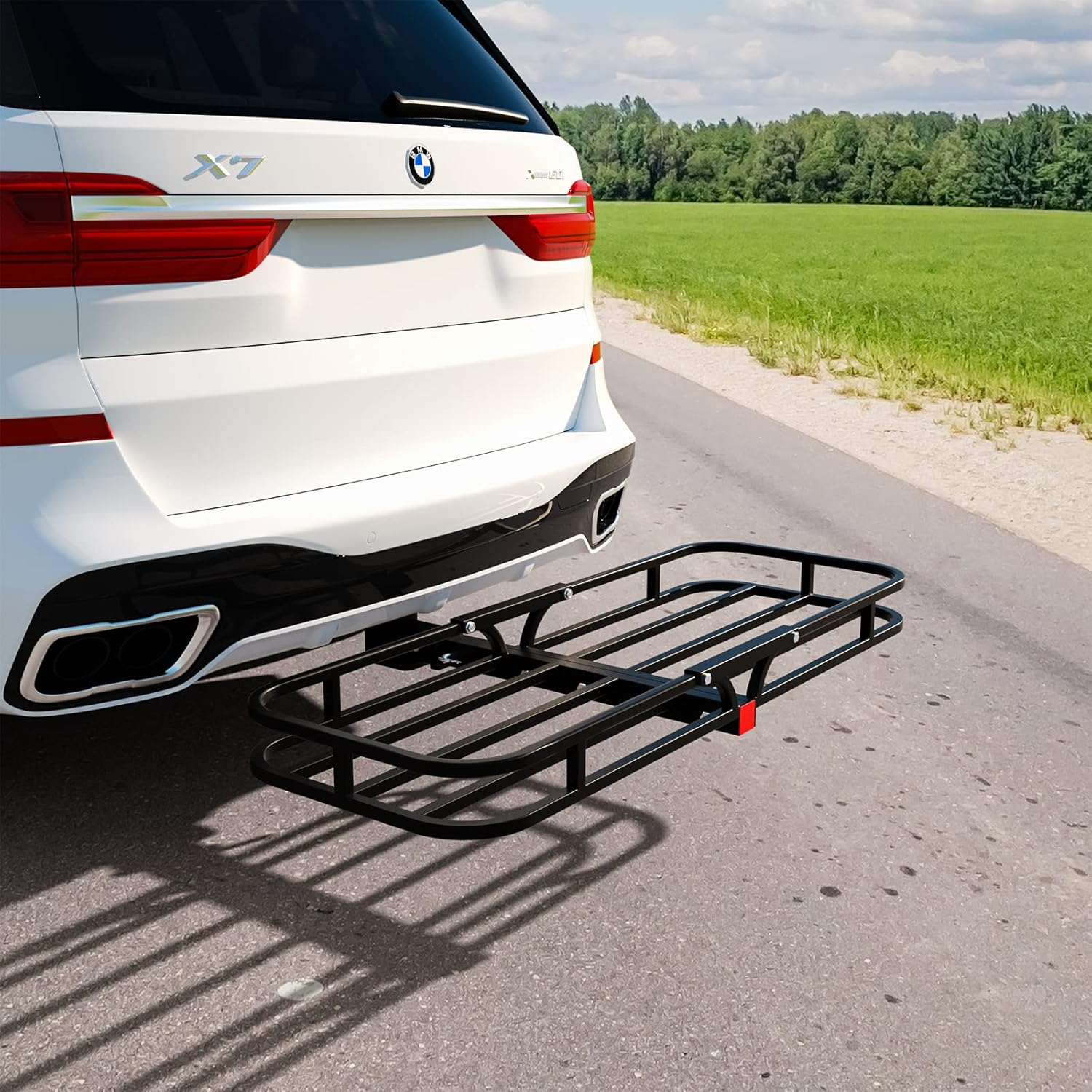 Hitch Cargo Carrier, 135 X 65 X 10.5 Cm, 200Kg Capacity, 2 Inch （5Cm） Shank，Black Steels image number 4