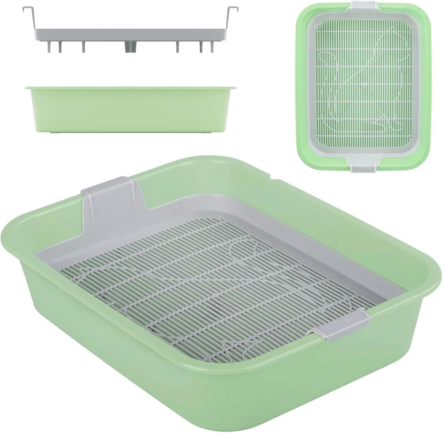 Kitten Toilet Small Cat Litter Tray for Kittens with Strainer Toilet for Small Animals Rabbit Toilet Rodent Toilet