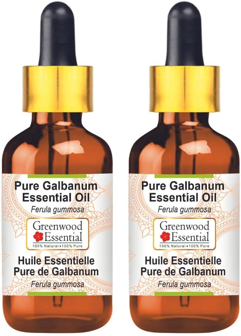 Greenwood Essential Pure Galbanum Essential Oil (Ferula Gummosa) with Glass Dropper Steam Distilled for Personal Care (Pack of Two) 100Ml X 2 (6.76Oz) image number 3