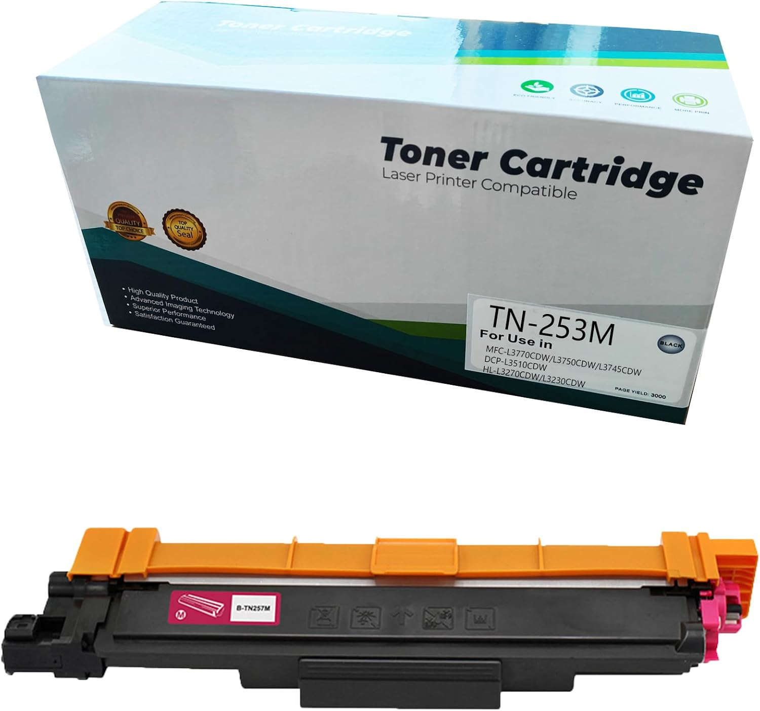 JOJOBE TN-253BK Compatible Toner Cartridge with Brother MFC-L3770CDW L3750CDW L3745CDW DCP-L3510CDW HL-L3270CDW L3230CDW , 2500 Pages per Cartridge Black
