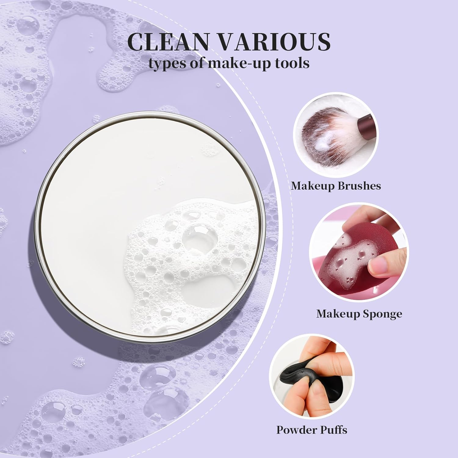 Ducare Makeup Brush Cleanser Solid- Deep Cleaning & Conditioning Soap Bar for Makeup Brushes, Sponges and Beauty Blenders, Cruelty Free, Travel-Friendly with Coconut Oil - White image number 4