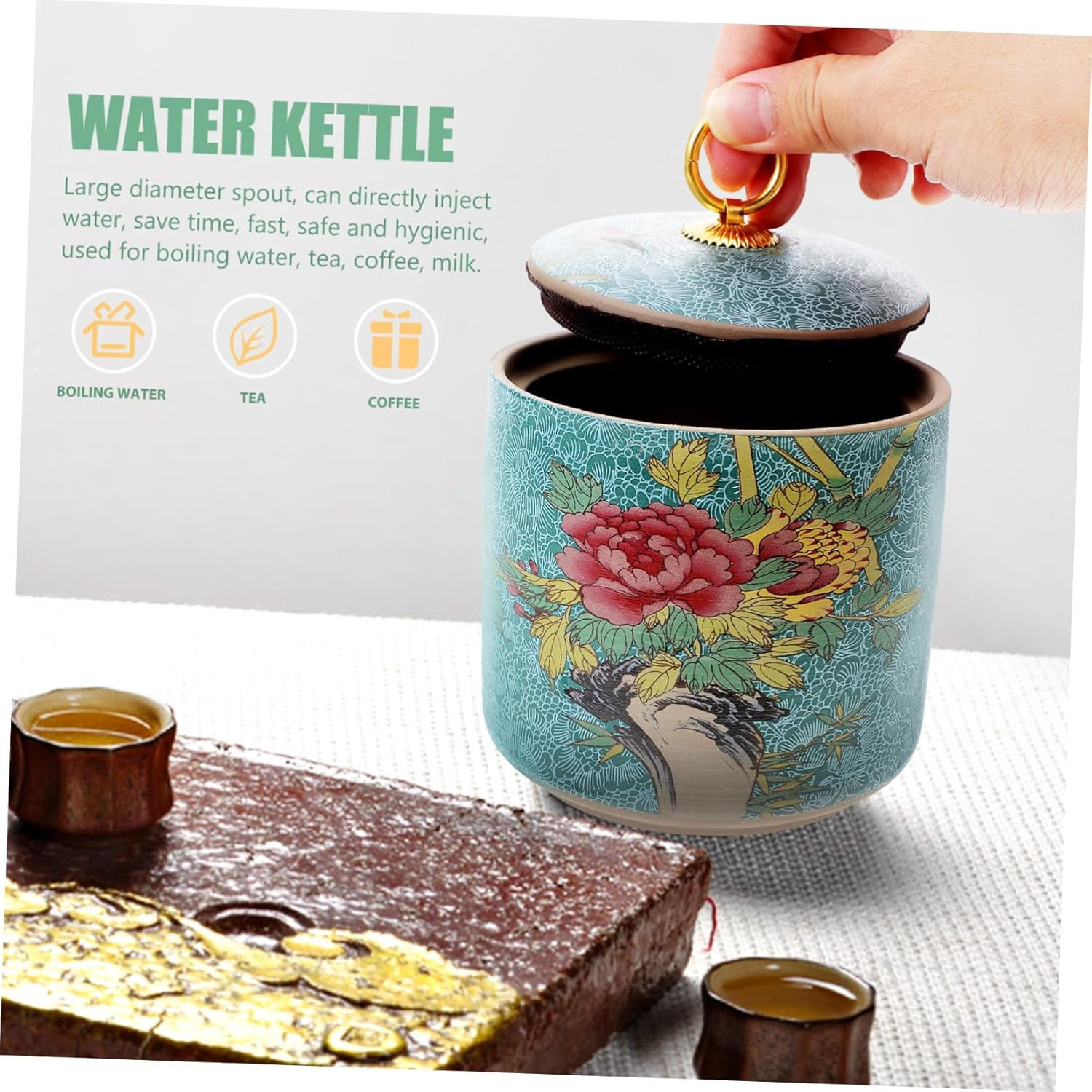 BRIGHTFUFU Chic Sealing Tea Canister Elegant Design for Fresh Storage of Tea and Spices Versatile Food Organizer for Home and Kitchen Use for Beans and Snacks image number 4