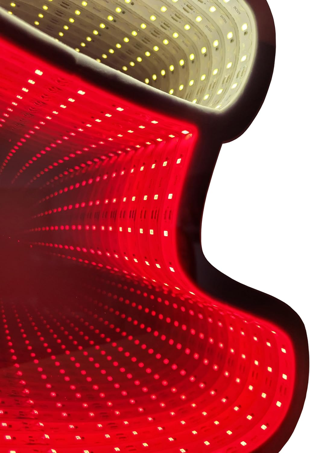 Brandsseller LED 21.5 X 7 X 30 Cm Christmas Boots Infinity Effect Timer Function Illuminated on Both Sides Window Decoration X-Mas IP20-3 M Cable Including Stand for Indoor Use image number 1