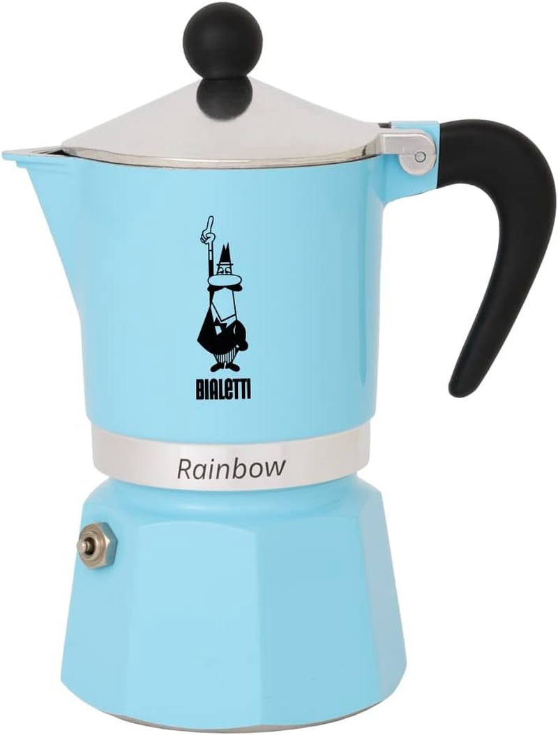 Bialettirainbowcoffee Maker, 3 CUP, Light Blue, CM973 image number 3