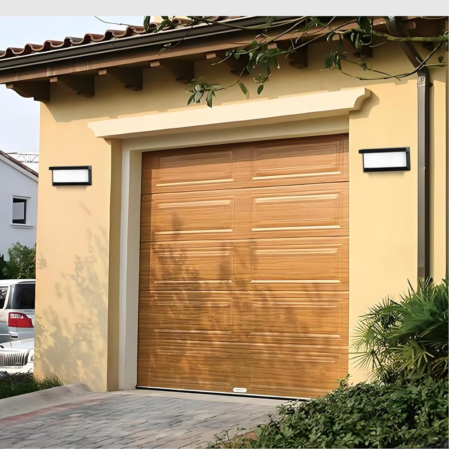 LED Wall Light 18W Waterproof Outdoor Lamp Exterior Lights Yard Modern with Sensor for Staircase Lighting, Garden Light, House Entrance, Patios, Walls, Paths (Cool White)