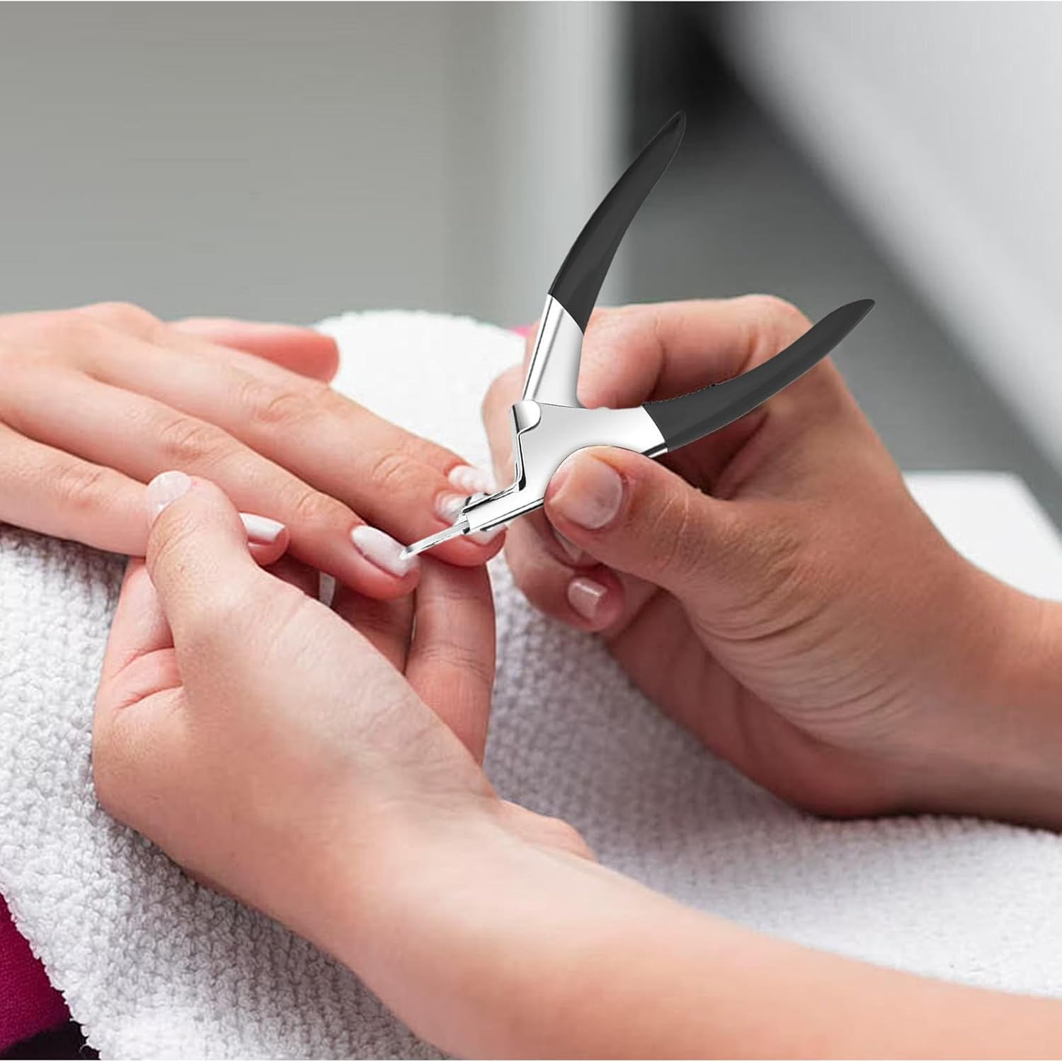 Fake Nail Cutter - Fingernail Trimmer for Home,Fingernail Clippers Cutter for Fake Acrylic Tips, Type U Stainless Nail Trimmer, Manicure Tool for Salon Home image number 6