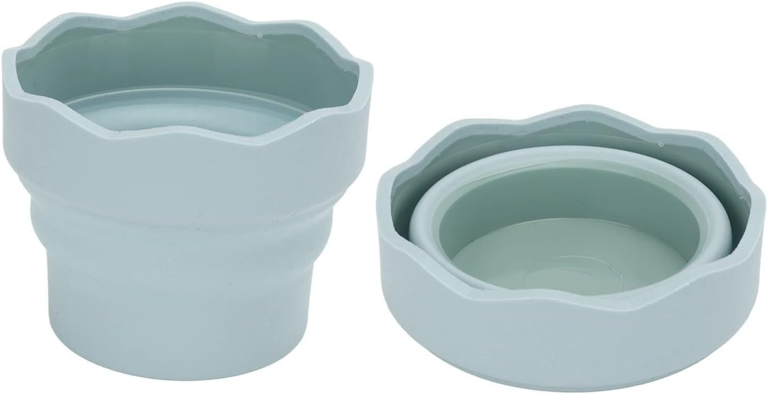 2PCS Collapsible Paint Brush Washer, Portable Silicone Washing Bucket Brush Holder Brush Cleaner Painting Water Cup Collapsable Cups for Watercolor Oil Painting(Pink)