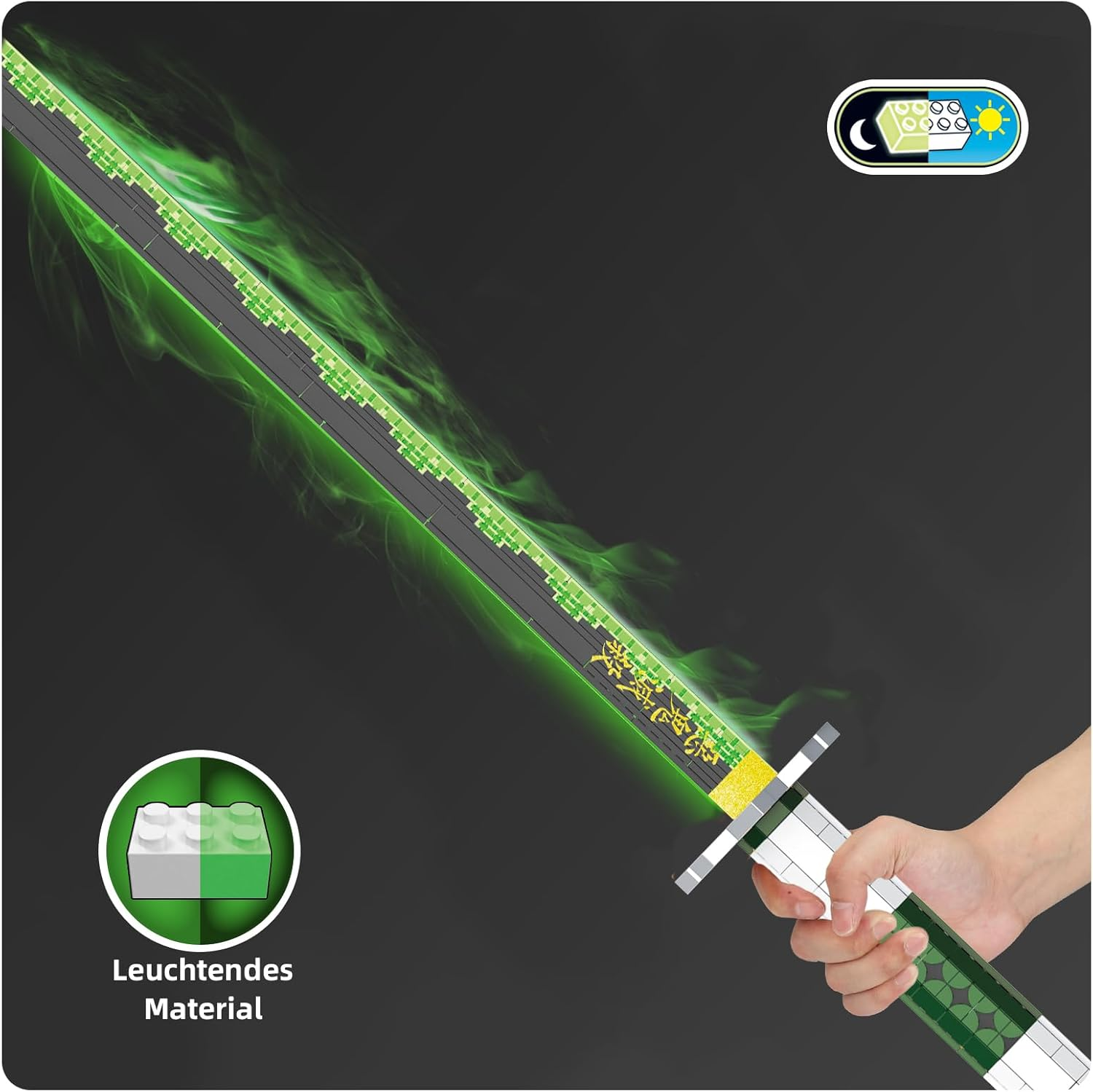 TOY PLAYER Demon Slayer Sword Compatible with  Shinazugawa Sanemi Katana Clamping Building Blocks Building Blocks Adults Boys from 6-16 710 Pieces image number 3