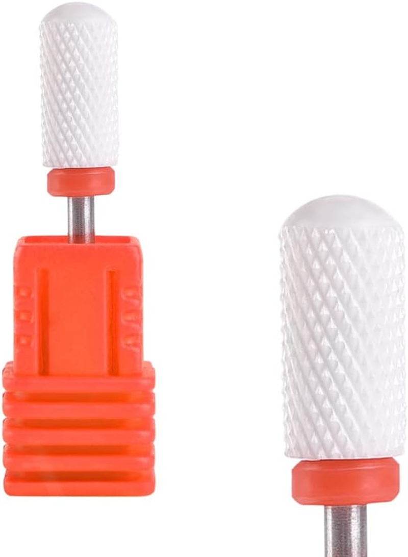 KADS 5 Sizes of Ceramic Nail Drill Bit Cuspidal Nail Drill Bit Polish Tools Ceramics Grinding Stone Head Nail Art Machine (Extra Coarse) image number 6