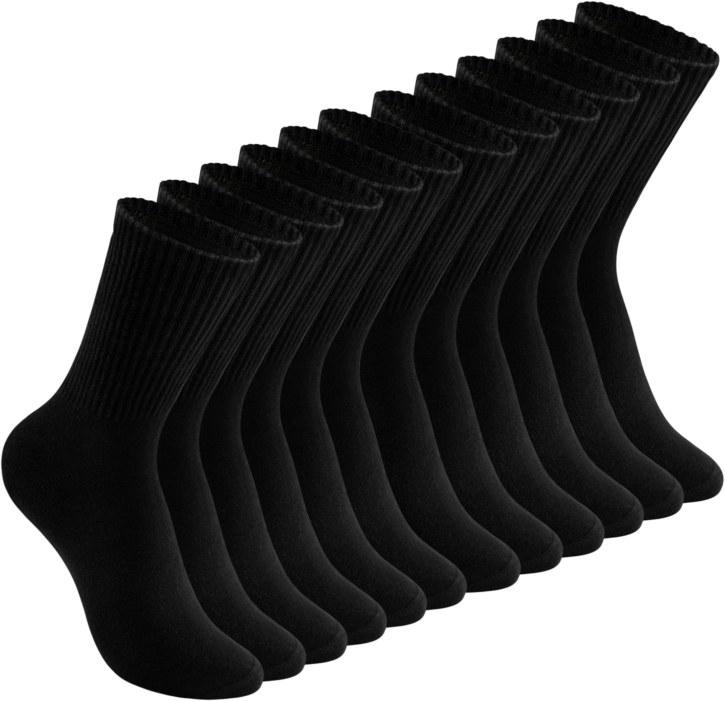 ZANZER 3-6 Pairs Crew Socks Women Men,Casual Athletic Socks Combed Cotton Running Socks for Women Granola Girls Clothes,Womens Crew Lightweight Thin Casual Calf Sport Socks