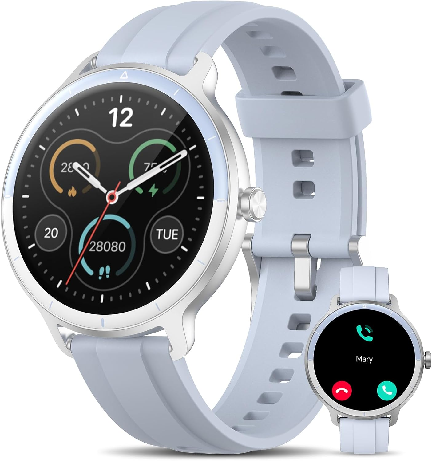 Smart Watch for Men Women, 1.27" HD Touchscreen Fitness Tracker, Bluetooth Calling, 100+ Sports Modes, Sleep Monitor, IP68 Waterproof, Compatible with Android & Ios