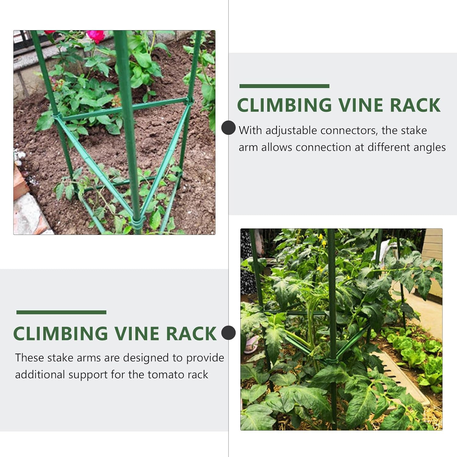 FUTUREORYY 50Pcs Plant Support Connectors Garden Stake Trellis Connectors for Greenhouse Frame and Pipe Clamp Plant Trellis Gardening Fixing image number 1