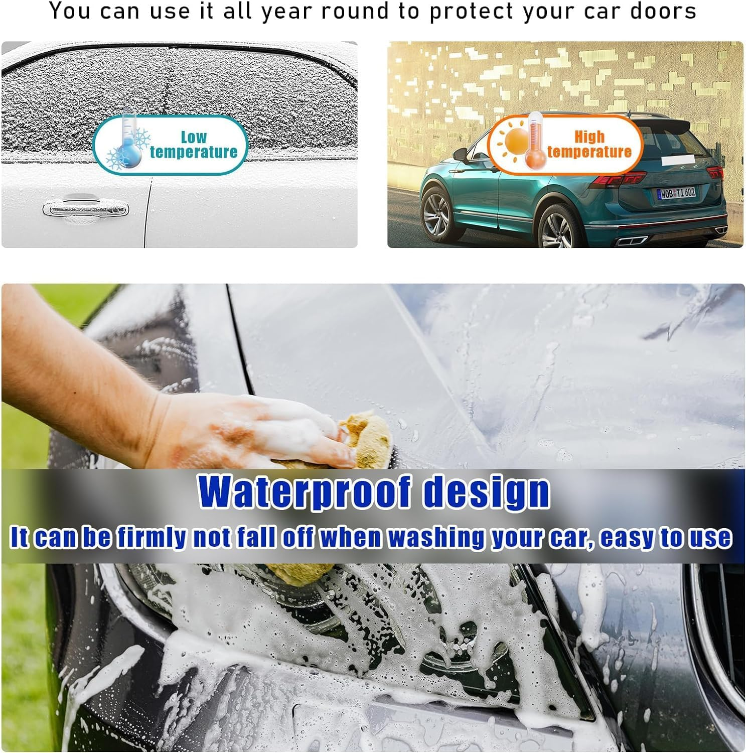 THJOPOKEEL 8-Piece Invisible High Transparent Door Edge Protective Cover General Motors and Home Bumper Protectors All-Round Scratch Resistance (Transparent) image number 4