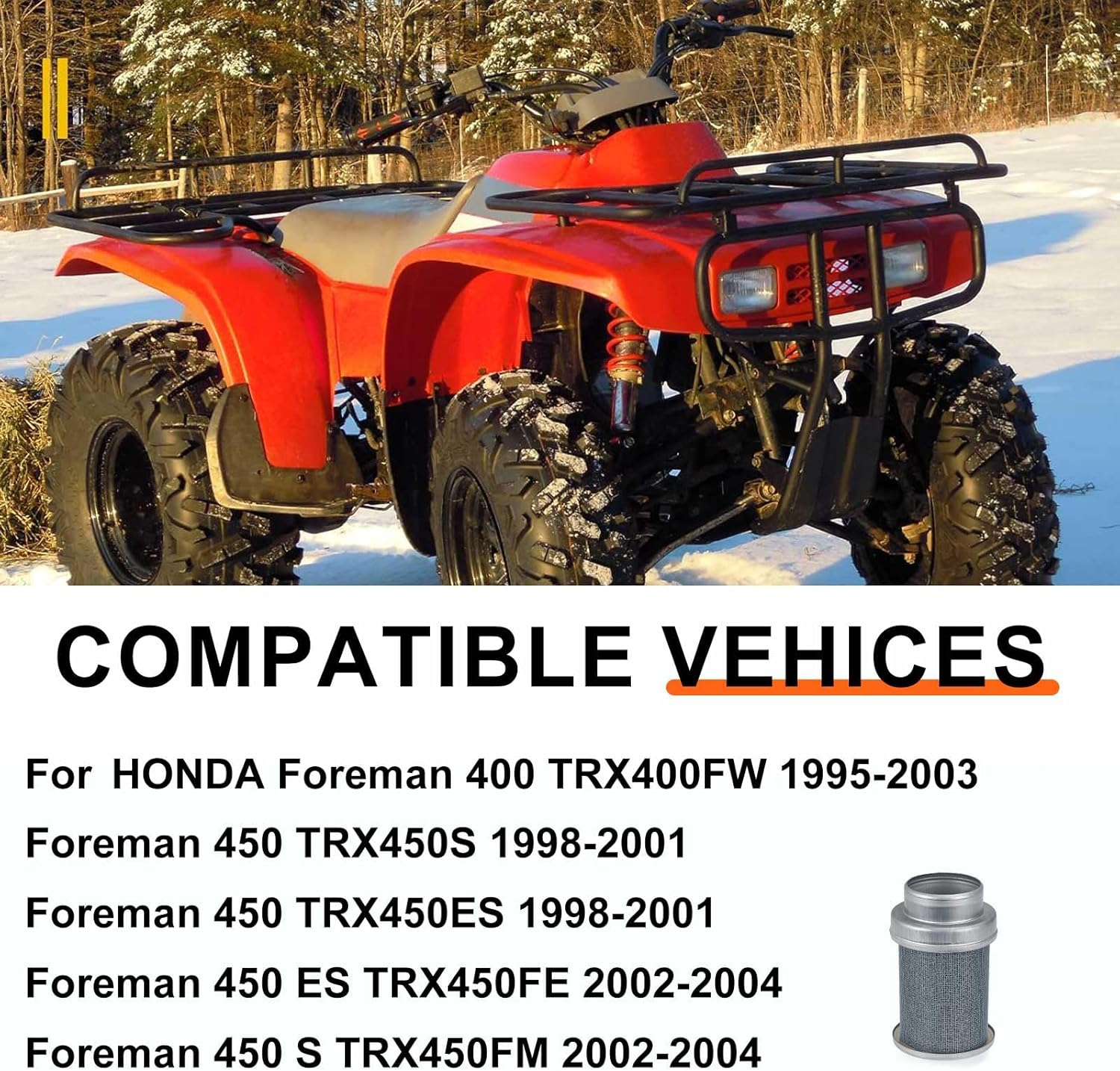 Air Filter Guide Cleaner Body for Honda Foreman 400 450 TRX400FW TRX450S TRX450ES TRX450FE TRX450FM 1995-2004 17211-HM7-000 image number 6