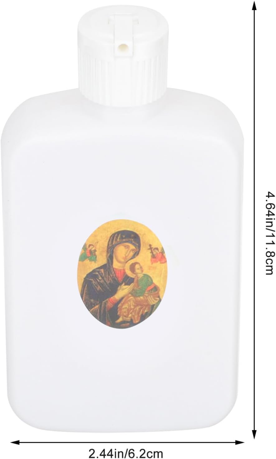 Ciieeo 6Pcs Empty Holy Water Bottles Refillable Container Religious Easter Decorative Supplies for Church Baptism image number 1