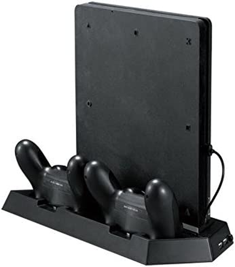 3 in 1 Playstation 4 PS4 & Slim Controller Console Vertical Charger Stand Dock with Cooling Fan and USB Hub image number 5