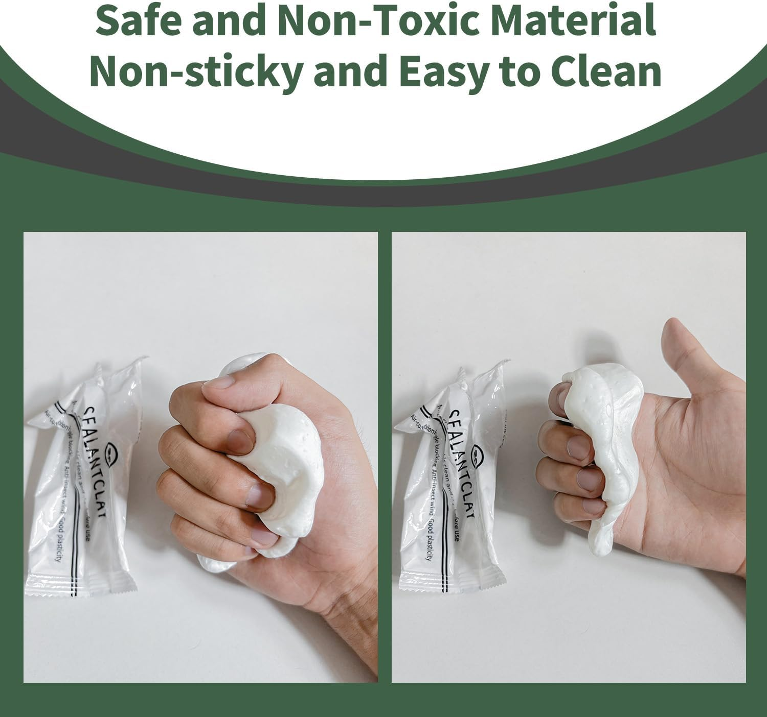 8Pcs Seal Putty Waterproof Duct Seal Repair Sealing Clay, Quick Mending Mud for Drain Connection, Wall Hole, Air Conditioning Hole (8)