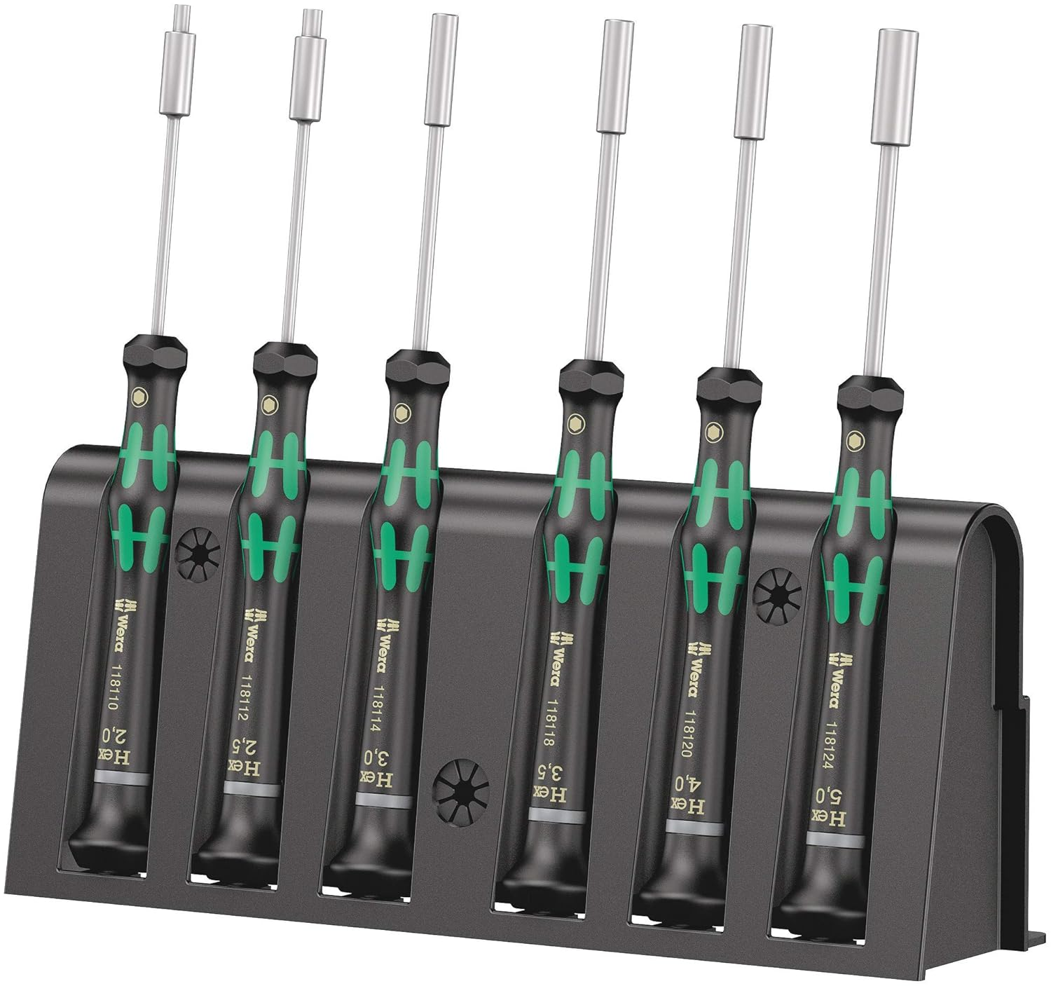 Wera 2069/6 Micro Metric Precision Nutdriver Set and Rack, 6 Pieces image number 2