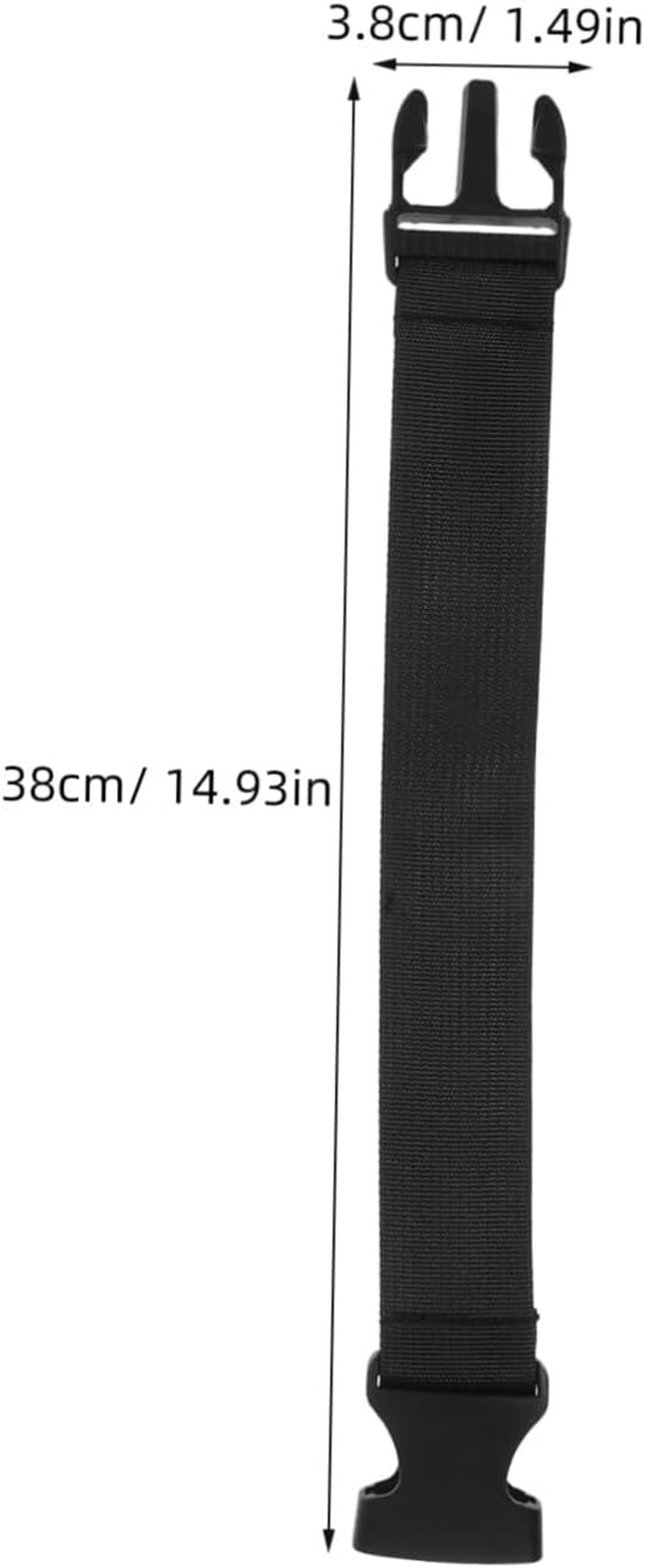 LOLIPPYY 2Pcs Outdoor Storage Extension Strap Black for Hiking and Travel Bag Extender Chain Strap Extender for Fanny Packs