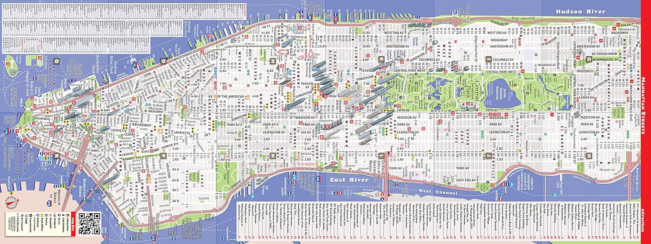 Streetsmart NYC Five Boro Map by Vandam-Laminated Pocket City Street Map W/ Attractions in Metro NYC & All 5 Boros of NY City: Manhattan, Brooklyn, ... Map 2024 Edition: Five Boro Edition: 32 image number 2