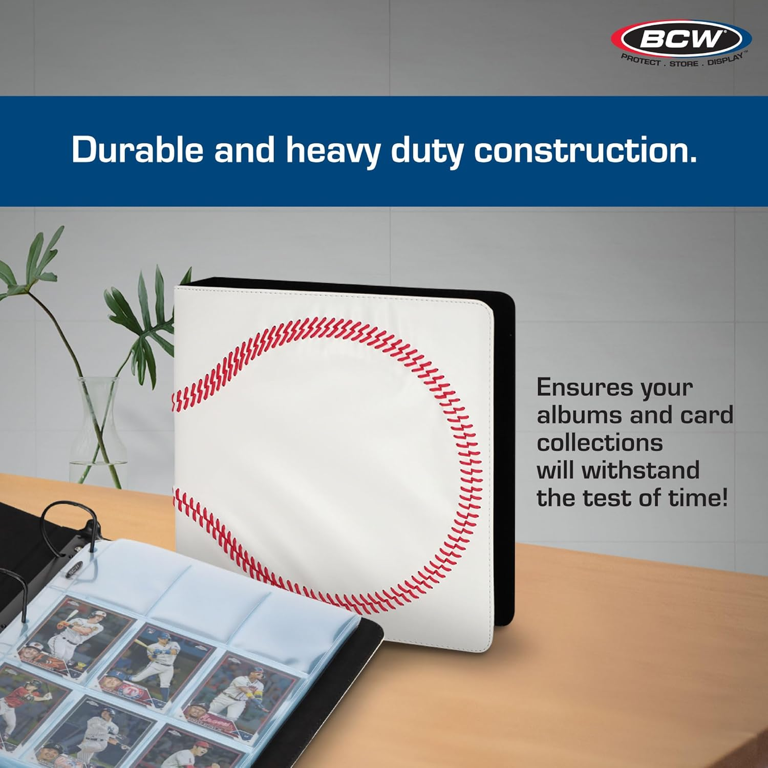 BCW Premium Baseball Collectors Album, White