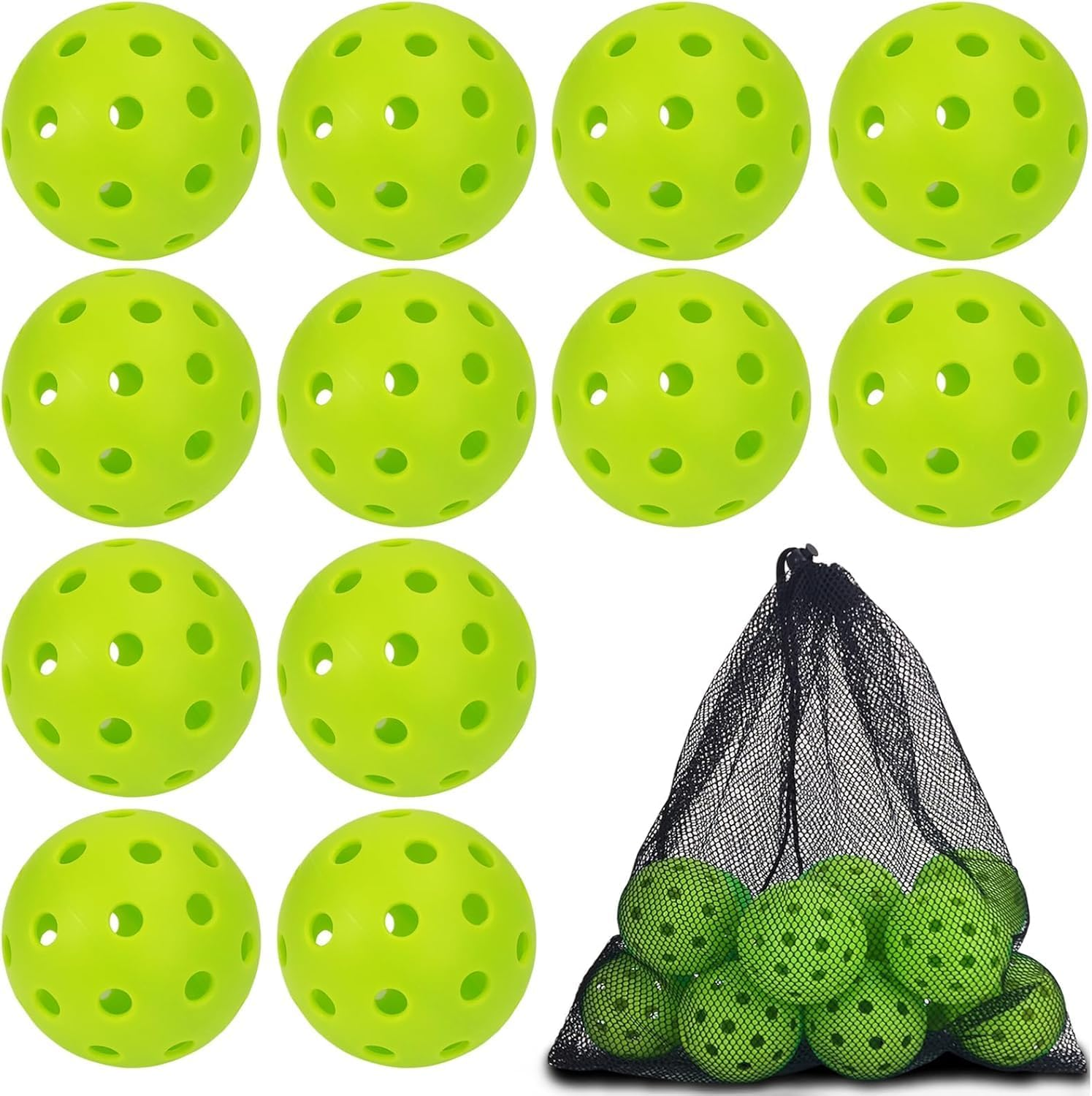 Tennis Balls, 12 Pack Advanced Training Tennis Balls Practice Balls, Pet Dog Playing Balls, Come with Mesh Bag for Easy Transport, Good for Beginner Training Ball image number 2