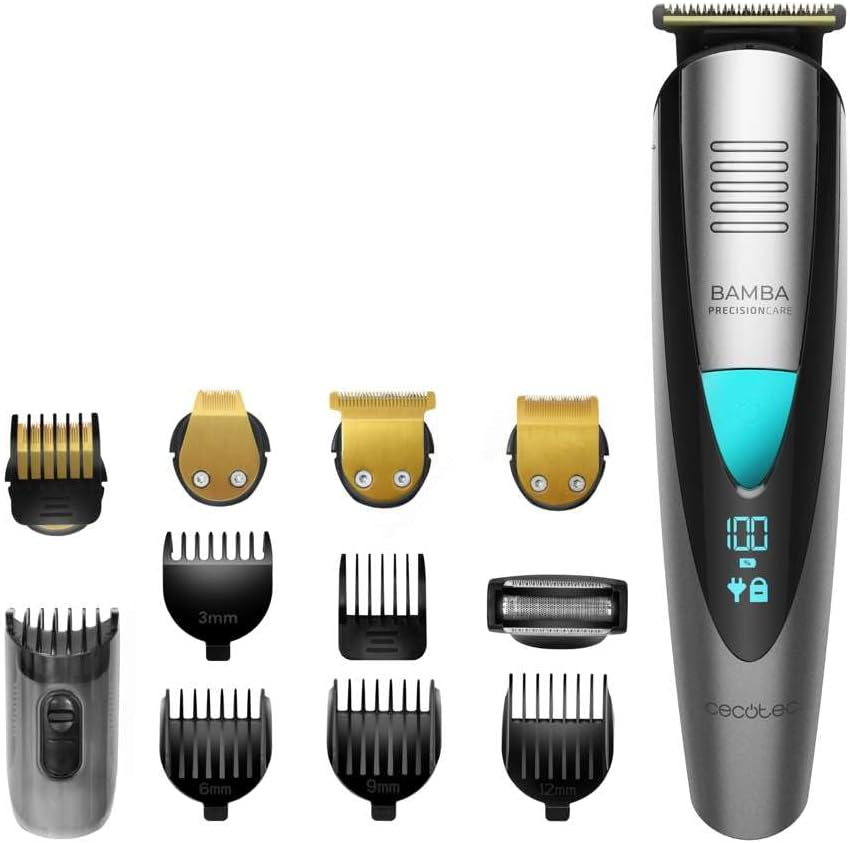 Cecotec Precisioncare 5-In-1 Waterproof Hair Trimmer with 60 Minutes Autonomy, Titanium Coated Stainless Steel Blades, Nonstop Function, Adjustable Comb with 9 Length Settings image number 1