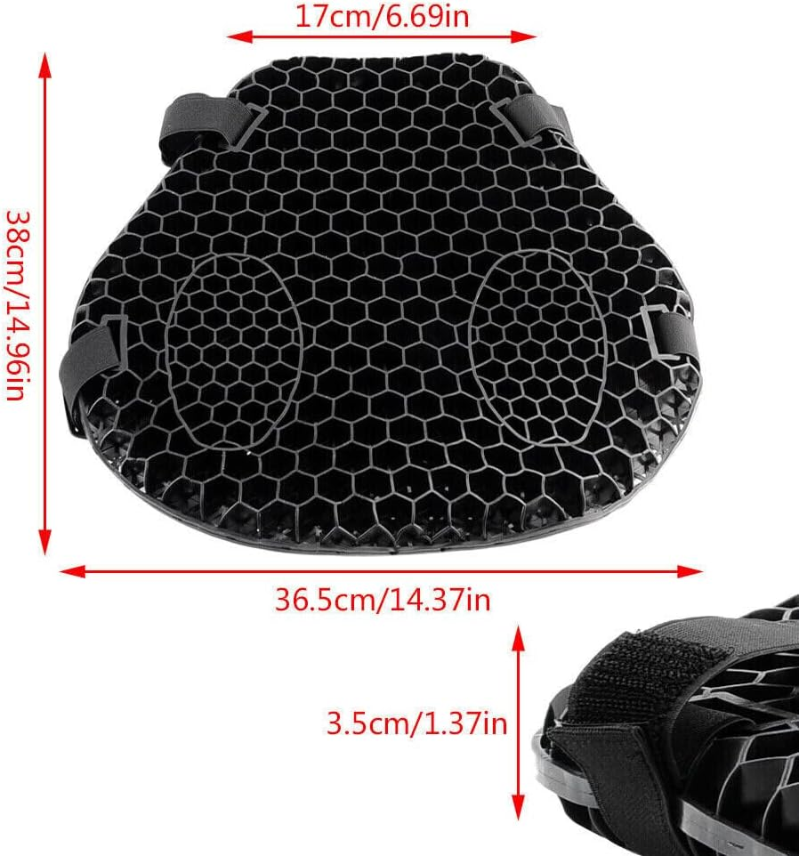 Motorcycle Seat Cover Comfort Gel Seat Cushion Universal Pressure Relief Pad image number 2