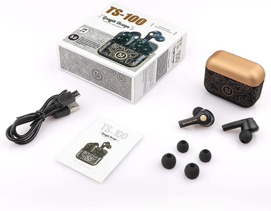 Dilwe TS-100 True Wireless Earphones, Touch Control Bluetooth 5.0 Headphones with Wireless Charging Case, Noise Cancelling Headset, In-Ear Headphones