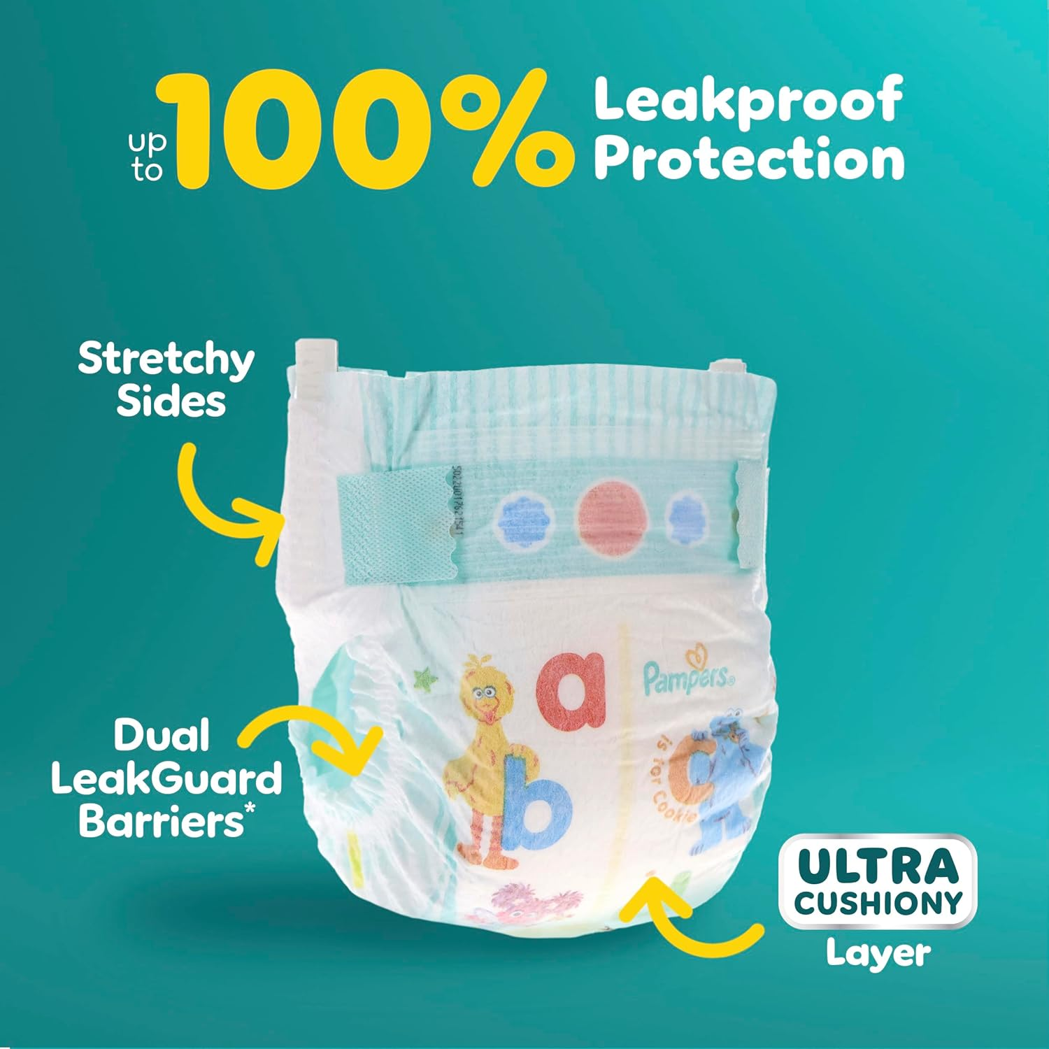 Pampers Diapers Newborn / Size 1 (8-14 Lb), 120 Count - Baby Dry Disposable Baby Diapers, Super Pack image number 2