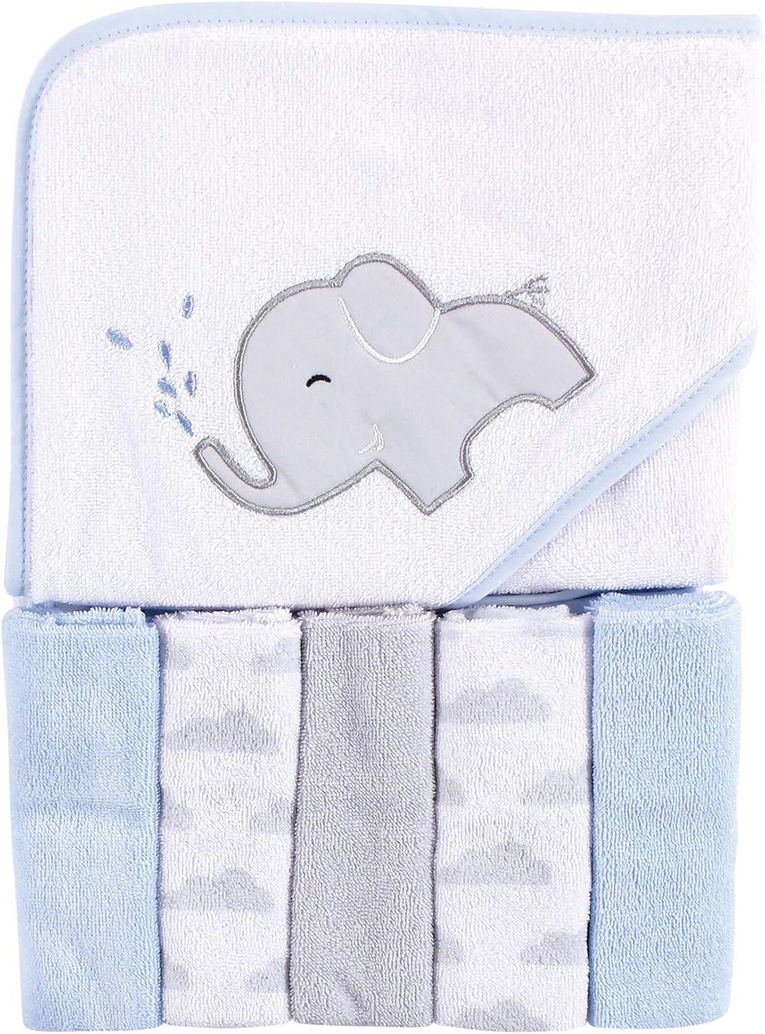 Luvable Friends Unisex Baby Hooded Towel with Five Washcloths, Deer, One Size