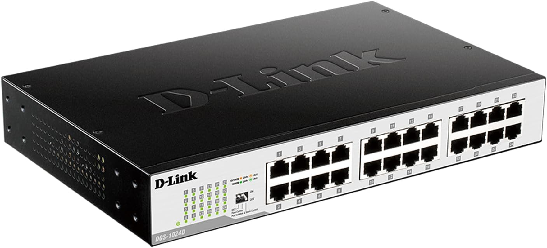 D-Link DGS-1024D 24-Port Gigabit Unmanaged Switch - High-Speed Ethernet Network Switch with Energy-Efficient Features, Metal Housing for Durability, Fanless Design for Quiet Operation image number 6